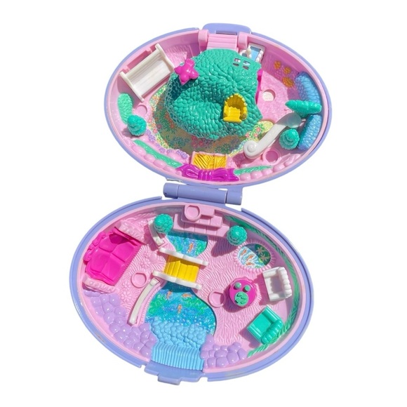 Vintage Polly pocket unicorn meadow playset compatible blue bird 1995